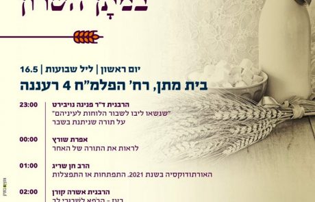 למרות המצב  אירוע תיקון ליל שבועות של המועצה הדתית יתקיים במתכונת חלופית